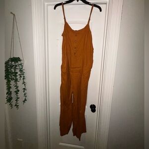 Old Navy Brown Jumpsuit with Button Detail